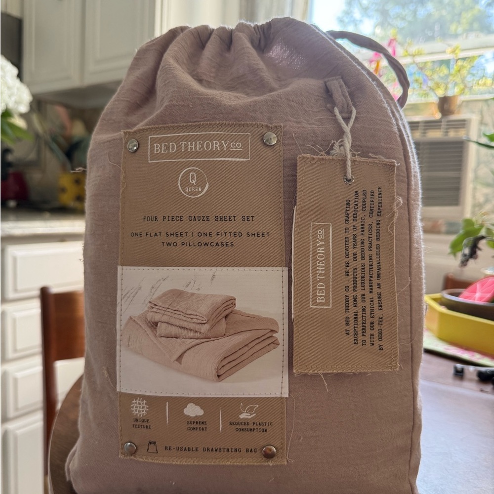 Bed Theory Co. Adobe Rose 4-piece Gauze Sheet Set